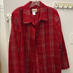 Coldwater Creek Red Plaid Women's Blazer